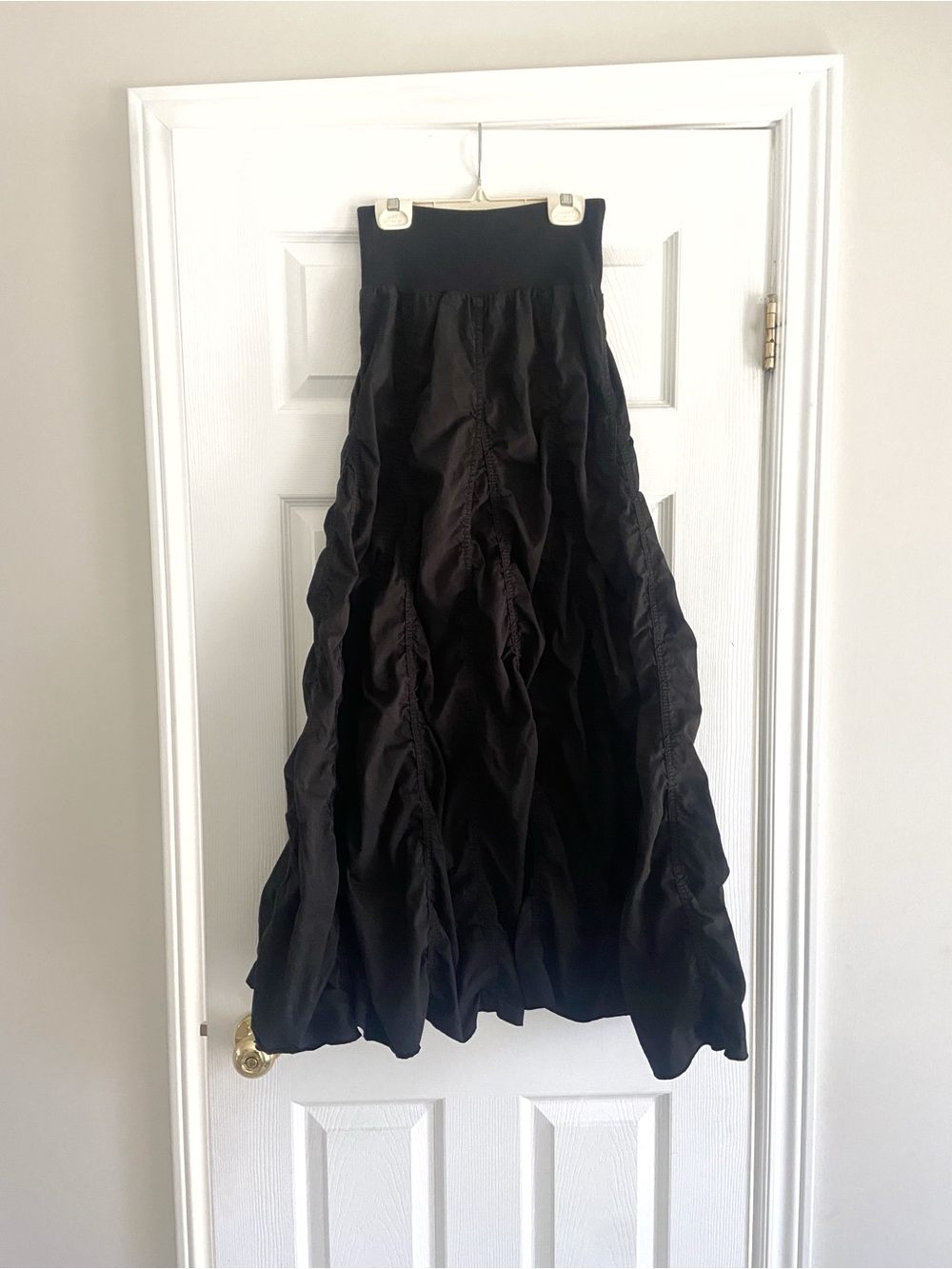 Hurley | Black Maxi Draped Skirt